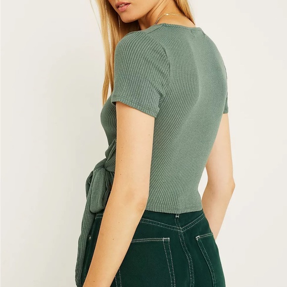 Urban Outfitters Project Social T Bailey Ribbed Wrap T-Shirt - Picture 3 of 6